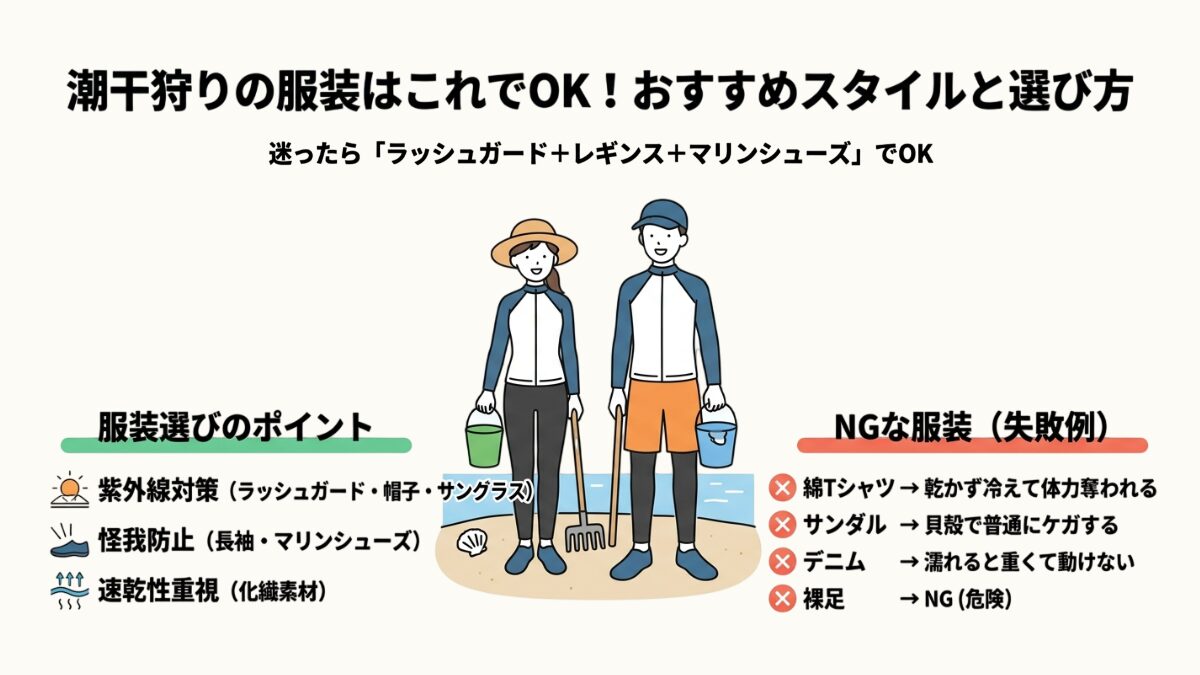 画像｜潮干狩りの服装