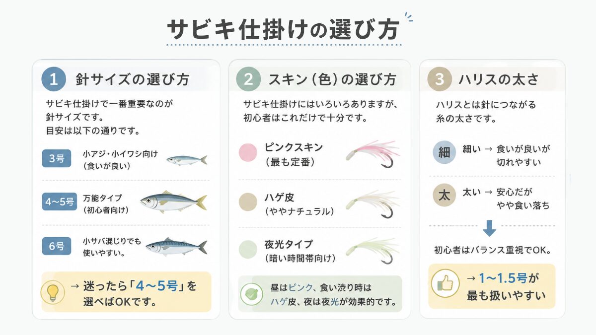 イメージ｜サビキ仕掛けの選び方
